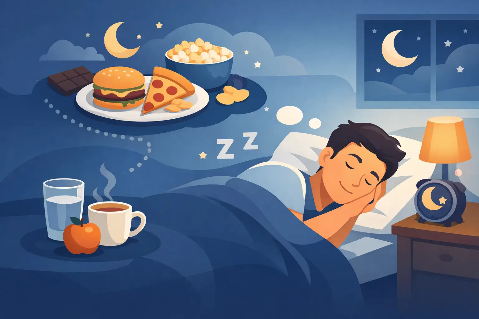 چگونه گرسنگی شبانه کنترل کنیم و آرام بخوابیم