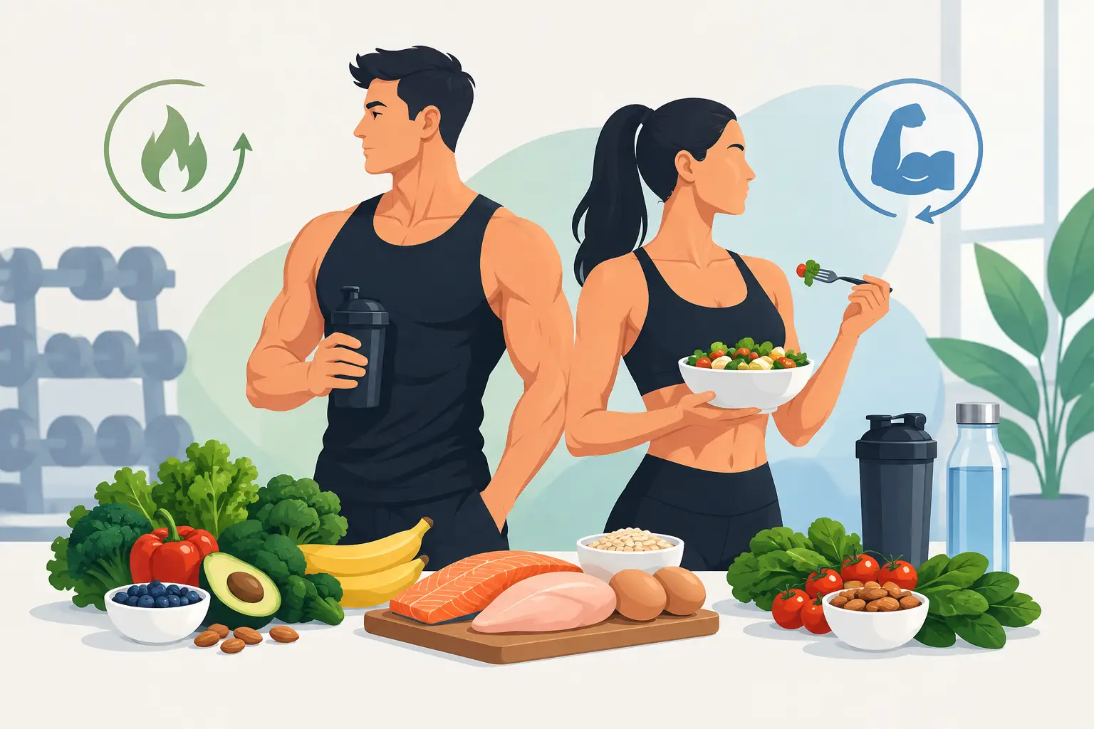 تغذیه ورزشی برای چربی‌سوزی و عضله‌سازی پایدار